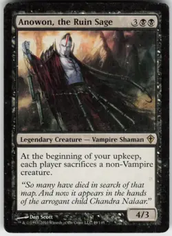 Anowon, the Ruin Sage 49 Rare Worldwake Magic: The Gathering Moderately Played - Image 1