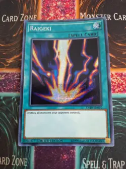 Yugioh Raigeki TN19-EN010 Prismatic Secret Rare Limited Near Mint - Image 1