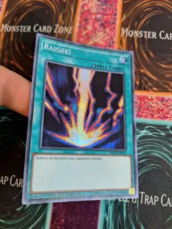 Yugioh Raigeki TN19-EN010 Prismatic Secret Rare Limited Near Mint - Image 2