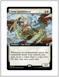 1x Ondu Spiritdancer, Extended Art, Commander Masters, Magic MTG NM - Image 1