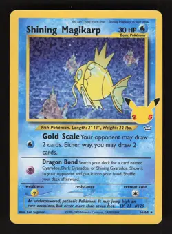 Shining Magikarp 66/64 Pokemon Celebrations Classic Collection Holo Card - Image 1