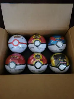 6 x Pokemon TCG Pokeball Tins - 3 Booster Packs Each: Factory Sealed Costco - Image 2