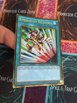 Yugioh Emergency Teleport PGL3-EN081 Gold Rare 1st Edition Near Mint - Image 2