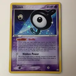 Pokemon Unown (J) J/28 Unseen Forces Holo Rare 60HP Basic 2005 English - Image 1