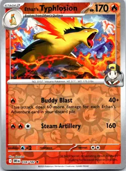 Pokemon Ethan's Typhlosion SV10: Destined Rivals DRI REVERSE HOLO 034/182 NM TCG - Image 1