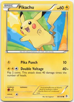 Pikachu 50/149 Common Boundaries Crossed Pokemon Heavily Played - Image 1