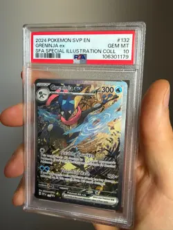 2024 POKEMON SVP EN-SV BLACK STAR PROMO #132 GRENINJA EX PSA 10 - Image 1
