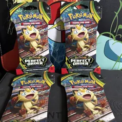 Pokemon TCG Perfect Order Art Set of 4 Sleeved booster packs ART SET BRAND NEW! - Image 1