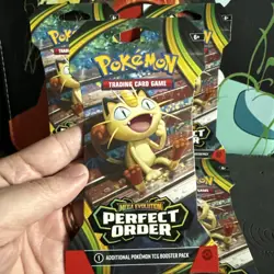 Pokemon TCG Perfect Order Art Set of 4 Sleeved booster packs ART SET BRAND NEW! - Image 3