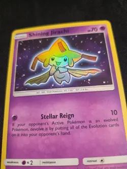 Pokemon TCG Shining Jirachi 42/73 Shiny Holo Rare, Near Mint Condition - Image 1