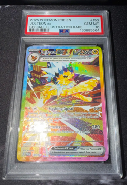 2025 POKEMON PRE EN-PRISMATIC EVOLUTIONS #153 JOLTEON EX PSA 10 - Image 3