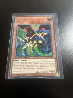 Yugioh Insect Queen CT1-EN005 Limited Edition Secret Rare Holo bleed effect - Image 1
