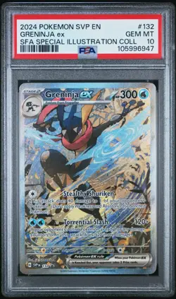 2024 POKEMON SVP EN-SV BLACK STAR PROMO #132 GRENINJA EX GEM MT PSA 10 - Image 1