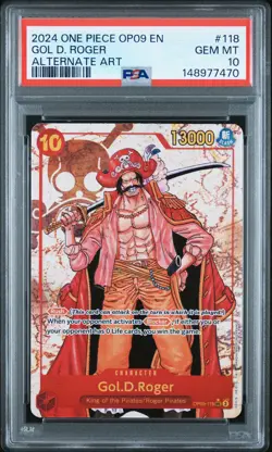 PSA 10 - Gol D. Roger 118 One Piece Op09-Emperors In The New World - Image 1