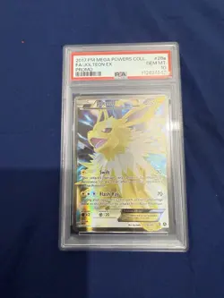 2017 Pokemon Mega Powers Collection Promo #28A FA/Jolteon EX, PSA 10 - Image 1