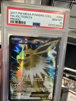2017 Jolteon Ex Mega Powers Colleciton Promo #28a FA PSA 10 - Image 1