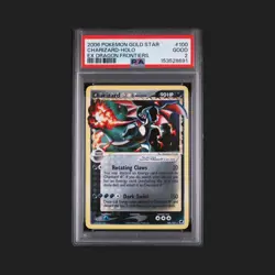 2006 POKEMON EX DRAGON FRONTIERS GOLD STAR #100 CHARIZARD-HOLO PSA 2 - Image 1