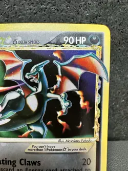 2006 Pokemon TCG Ex Dragon Frontiers Gold Star Charizard Holo #100 - Image 3