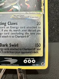 2006 Pokemon TCG Ex Dragon Frontiers Gold Star Charizard Holo #100 - Image 4