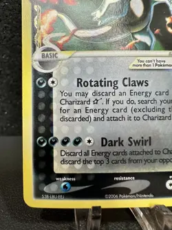 2006 Pokemon TCG Ex Dragon Frontiers Gold Star Charizard Holo #100 - Image 5