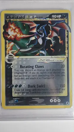2006 POKEMON EX DRAGON FRONTIERS GOLD STAR #100 CHARIZARD-HOLO PSA 6 - Image 3