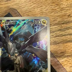 Pokemon N's Zekrom Full Art Promo Holo Dragon Mega Evolution 031 130 HP Card - Image 2
