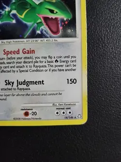 Rayquaza - 14/146 - 2008 Legends Awakened Holo Pokemon Card - MP/HP - Image 4