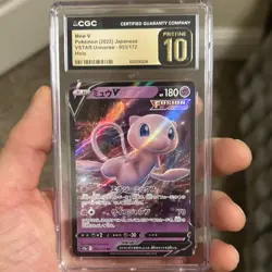 Pokemon TCG Card Lot Japanese Holo Psychic-Type Mew Mewtwo V EX CGC 10 Graded - Image 1