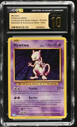 2023 Pokemon Trading Card Game Classic - Mewtwo #014/034 CGC 10 Pristine - Image 2
