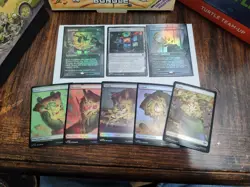TMNT Pizza Bundle Promo, Food Chain, Sword Of Hearth, & 5 Foil MtG Pizza Lands - Image 2
