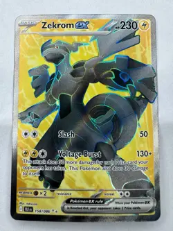 Pokemon TCG Black Bolt Zekrom EX Full Art Ultra Rare Card 158/086 - Image 1
