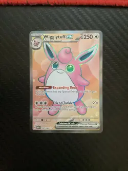 WIGGLYTUFF EX 187/165 151 POKEMON ENGLISH (FULL ART, NM) - Image 1