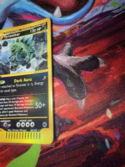 Pokemon Tyranitar 066/165 Expedition Base Set Reverse Holo Rare 120 HP Dark Aura - Image 2