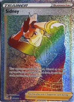 Sidney 279/264 Rainbow Rare Fusion Strike Pokemon Lightly Played - Image 1
