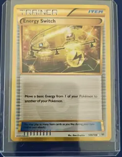 2 Pokemon TCG Secret Rares Energy Switch 109/108 & Enhaced Hammer 162/160 NM - Image 4