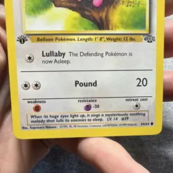 Pokemon Jigglypuff 1st Edition Jungle 54/64 60 HP Common Regular English 1999 - Image 3