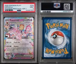 PSA 10 - 2025 POKEMON PLAY! POKEMON PRIZE PACK: SERIES 7 #034 ESPEON EX - Image 3