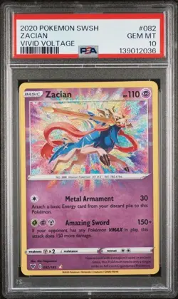 SEQUENTIAL PSA 10 RAYQUAZA 138 ZACIAN 082 VIVID VOLTAGE AMAZING RARE POKEMON - Image 4