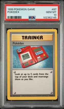 1999 POKEMON GAME #87 POKEDEX PSA 10 - Image 1