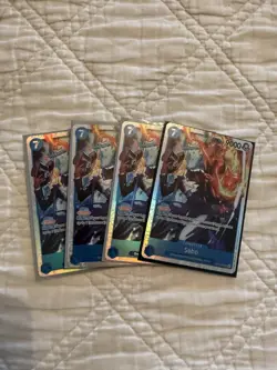 Bandai One Piece CCG Sabo Foil Blocker 4x OP05-068 English Card Lot - Image 1