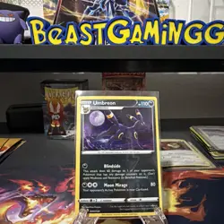 Pokemon Card Umbreon SWSH129 Black Star Promo Holo Near Mint - Image 1