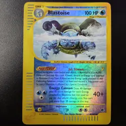 Pokemon TCG Blastoise Expedition Base Set Reverse Holo Holo Card 4/165 MP/HP - Image 1