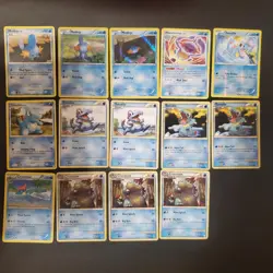 Pokemon TCG Card Lot of 14 Totodile Croconaw Mudkip Marshtomp from 2007-2014 - Image 1