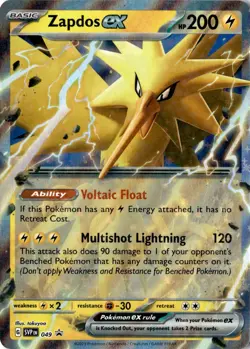 Zapdos ex Promo SV: Scarlet & Violet Promo Cards 049 NM - Image 1