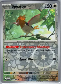 Spearow 021/165 Reverse Holo SV: Scarlet & Violet 151 - Pokemon Card - NM - Image 1