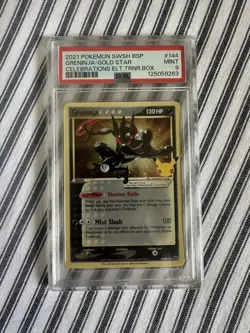 Pokemon TCG Greninja SWSH144 2021 Celebrations ETB Black Star Promo Card - PSA 9 - Image 1