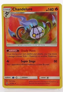 Chandelure 13/145 Holo - 2017 SWSH: Guardians Rising - Pokemon TCG M/NM - Image 1
