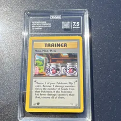 Pokemon Moo-Moo Milk 101/111 Neo Genesis 1st Edition Trainer TAG Graded 7.5 Card - Image 1