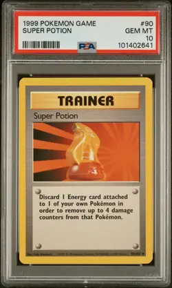 1999 POKEMON GAME #90 SUPER POTION PSA 10 - Image 1