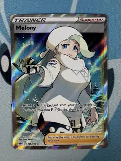 Melony 195/198 Full Art Ultra Rare Chilling Reign Pokemon TCG NM - Image 2